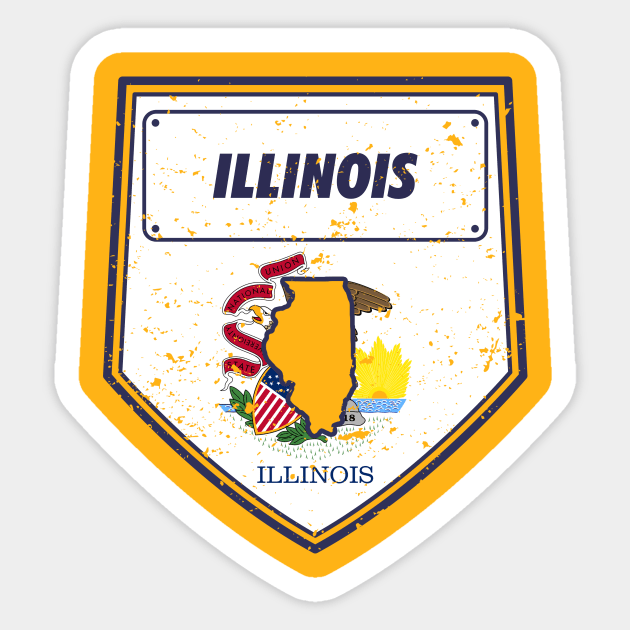 illinois Sticker by DeekayGrafx